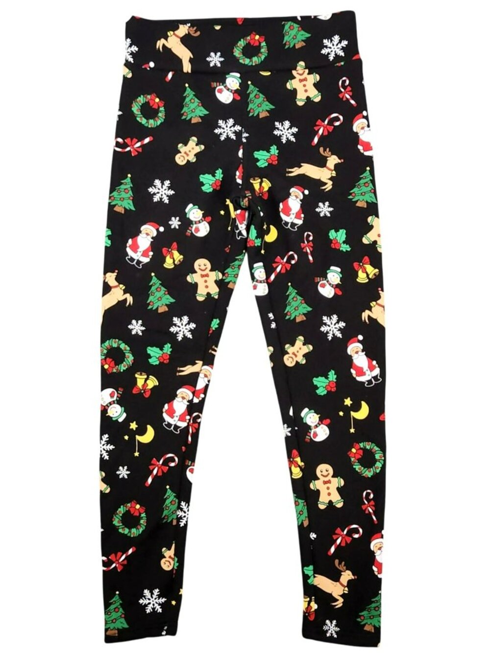 Women's No Boundaries NOBO Christmas Fleece Lined Leggings Pants Large Holly